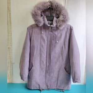 Bromley Sport Thermolite Fox Fur Women’s Hooded Zip Up Jacket Size M